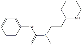 3-methyl-1-phenyl-3-[2-(piperidin-2-yl)ethyl]urea Struktur