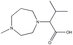 3-methyl-2-(4-methyl-1,4-diazepan-1-yl)butanoic acid Struktur