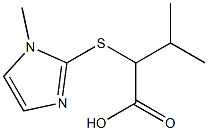 3-methyl-2-[(1-methyl-1H-imidazol-2-yl)sulfanyl]butanoic acid Struktur