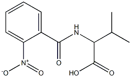 3-methyl-2-[(2-nitrobenzoyl)amino]butanoic acid Struktur