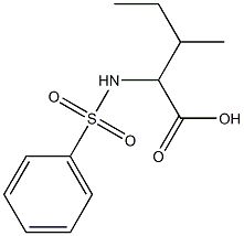 3-methyl-2-[(phenylsulfonyl)amino]pentanoic acid Struktur