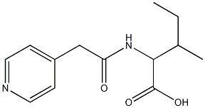 3-methyl-2-[(pyridin-4-ylacetyl)amino]pentanoic acid Struktur