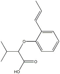 3-methyl-2-[2-(prop-1-en-1-yl)phenoxy]butanoic acid Struktur