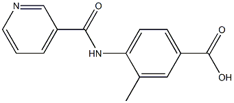 3-methyl-4-[(pyridin-3-ylcarbonyl)amino]benzoic acid Struktur