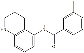 3-methyl-N-(1,2,3,4-tetrahydroquinolin-5-yl)benzamide Struktur