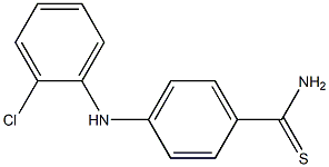 4-[(2-chlorophenyl)amino]benzene-1-carbothioamide Struktur