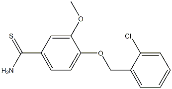 4-[(2-chlorophenyl)methoxy]-3-methoxybenzene-1-carbothioamide Struktur