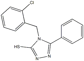 4-[(2-chlorophenyl)methyl]-5-phenyl-4H-1,2,4-triazole-3-thiol Struktur