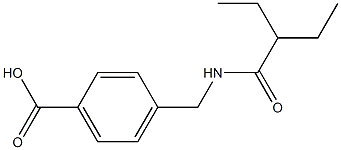 4-[(2-ethylbutanamido)methyl]benzoic acid Struktur