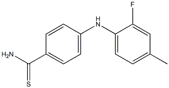 4-[(2-fluoro-4-methylphenyl)amino]benzene-1-carbothioamide Struktur