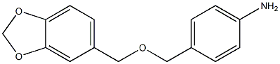 4-[(2H-1,3-benzodioxol-5-ylmethoxy)methyl]aniline Struktur