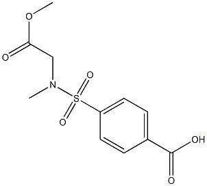 4-[(2-methoxy-2-oxoethyl)(methyl)sulfamoyl]benzoic acid Struktur