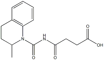 4-[(2-methyl-1,2,3,4-tetrahydroquinolin-1-yl)carbonylamino]-4-oxobutanoic acid Struktur