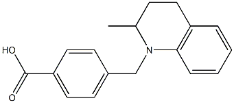 4-[(2-methyl-1,2,3,4-tetrahydroquinolin-1-yl)methyl]benzoic acid Struktur