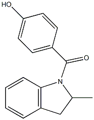 4-[(2-methyl-2,3-dihydro-1H-indol-1-yl)carbonyl]phenol Struktur