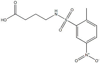 4-[(2-methyl-5-nitrobenzene)sulfonamido]butanoic acid Struktur