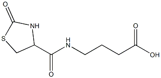 4-[(2-oxo-1,3-thiazolidin-4-yl)formamido]butanoic acid Struktur