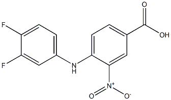 4-[(3,4-difluorophenyl)amino]-3-nitrobenzoic acid Struktur