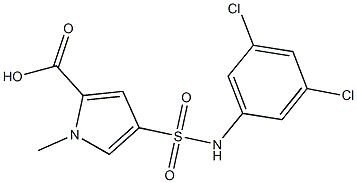 4-[(3,5-dichlorophenyl)sulfamoyl]-1-methyl-1H-pyrrole-2-carboxylic acid Struktur