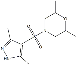 4-[(3,5-dimethyl-1H-pyrazol-4-yl)sulfonyl]-2,6-dimethylmorpholine Struktur