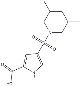 4-[(3,5-dimethylpiperidin-1-yl)sulfonyl]-1H-pyrrole-2-carboxylic acid Struktur