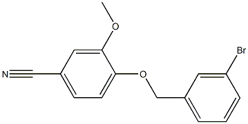 4-[(3-bromobenzyl)oxy]-3-methoxybenzonitrile Struktur