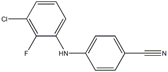 4-[(3-chloro-2-fluorophenyl)amino]benzonitrile Struktur