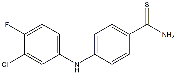 4-[(3-chloro-4-fluorophenyl)amino]benzene-1-carbothioamide Struktur