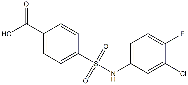 4-[(3-chloro-4-fluorophenyl)sulfamoyl]benzoic acid Struktur