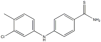 4-[(3-chloro-4-methylphenyl)amino]benzene-1-carbothioamide Struktur