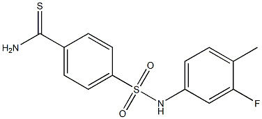 4-[(3-fluoro-4-methylphenyl)sulfamoyl]benzene-1-carbothioamide Struktur