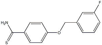 4-[(3-fluorophenyl)methoxy]benzene-1-carbothioamide Struktur