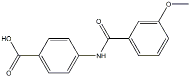 4-[(3-methoxybenzoyl)amino]benzoic acid Struktur