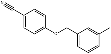 4-[(3-methylphenyl)methoxy]benzonitrile Struktur