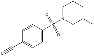 4-[(3-methylpiperidin-1-yl)sulfonyl]benzonitrile Struktur