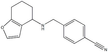 4-[(4,5,6,7-tetrahydro-1-benzofuran-4-ylamino)methyl]benzonitrile Struktur