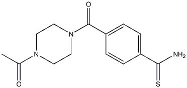 4-[(4-acetylpiperazin-1-yl)carbonyl]benzenecarbothioamide Struktur