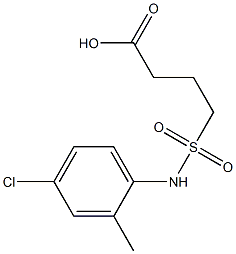 4-[(4-chloro-2-methylphenyl)sulfamoyl]butanoic acid Struktur