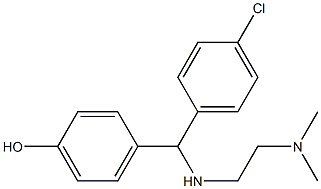 4-[(4-chlorophenyl)({[2-(dimethylamino)ethyl]amino})methyl]phenol Struktur