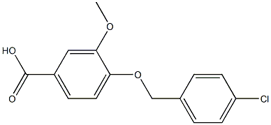 4-[(4-chlorophenyl)methoxy]-3-methoxybenzoic acid Struktur