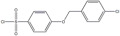 4-[(4-chlorophenyl)methoxy]benzene-1-sulfonyl chloride Struktur