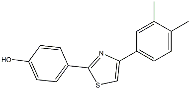 4-[4-(3,4-dimethylphenyl)-1,3-thiazol-2-yl]phenol Struktur