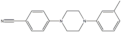 4-[4-(3-methylphenyl)piperazin-1-yl]benzonitrile Struktur