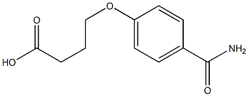 4-[4-(aminocarbonyl)phenoxy]butanoic acid Struktur