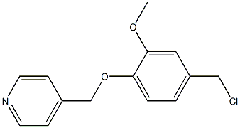 4-[4-(chloromethyl)-2-methoxyphenoxymethyl]pyridine Struktur