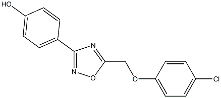 4-[5-(4-chlorophenoxymethyl)-1,2,4-oxadiazol-3-yl]phenol Struktur