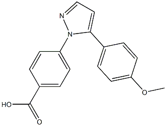 4-[5-(4-methoxyphenyl)-1H-pyrazol-1-yl]benzoic acid Struktur