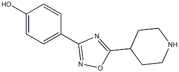 4-[5-(piperidin-4-yl)-1,2,4-oxadiazol-3-yl]phenol Struktur