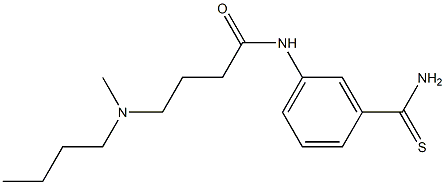 4-[butyl(methyl)amino]-N-(3-carbamothioylphenyl)butanamide Struktur