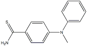 4-[methyl(phenyl)amino]benzene-1-carbothioamide Struktur